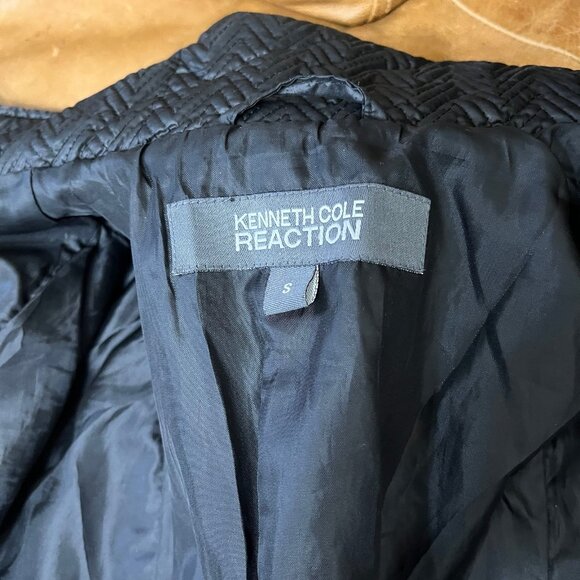 Kenneth Cole Reaction Black Coat size S Polyester Quilted Structured - Picture 7 of 11